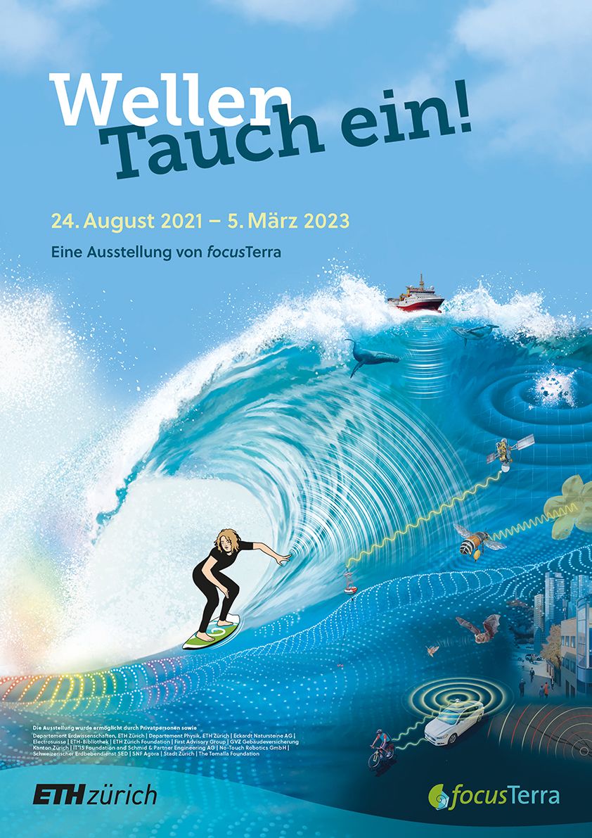 Plakat der Ausstellung "Wellen - Tauch ein!"