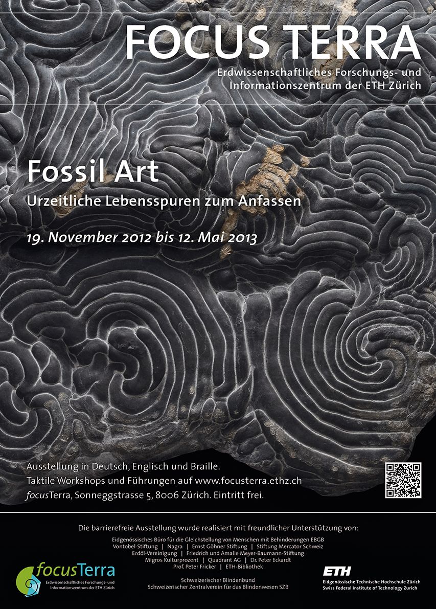 Plakat der Ausstellung "Fossil Art"
